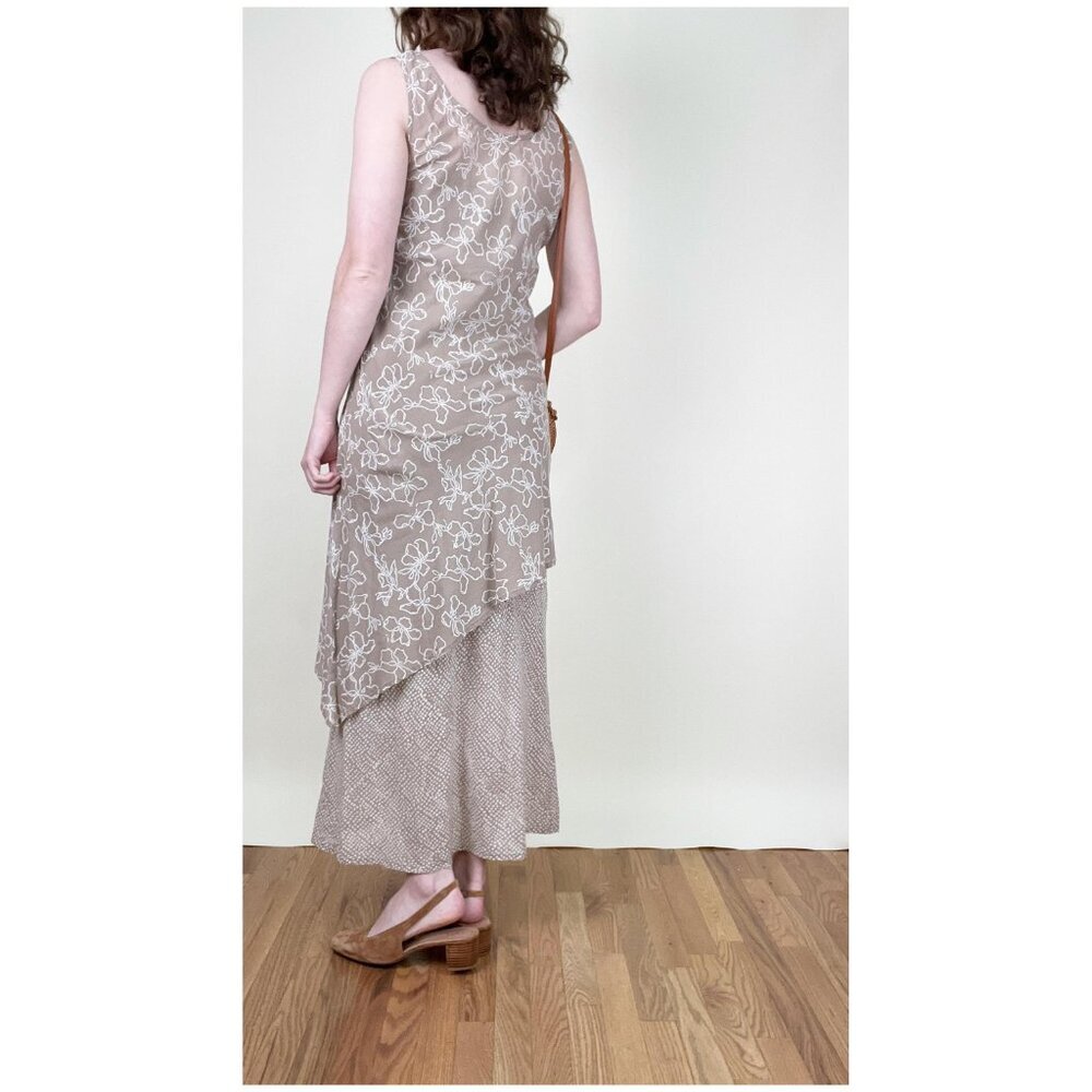 Vintage Summer Sundress Slip Mini Midi Maxi Sun Dress Floral Coastal Boho Flowy - Picture 2 of 8